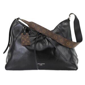 LOUIS VUITTON CarryAll Vibe MM Shoulder Bag Leather Black M25143 90283167